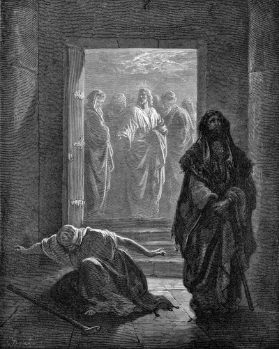 El fariseo y el publicano de Gustave Dore