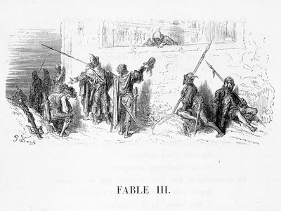 El ratón que se retiró del mundo en las fábulas de Jean de La Fontaine. Ilustración de Gustave Doré de Gustave Dore