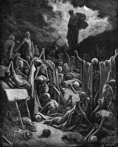 La visión de Ezequiel de Gustave Dore
