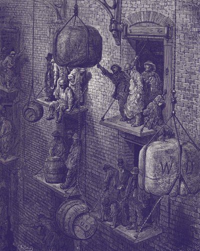 Almacén victoriano en Londres de Gustave Dore
