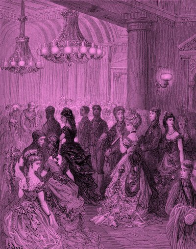 Baile victoriano en la Mansion House, Londres, grabado por Gustave Doré de Gustave Dore