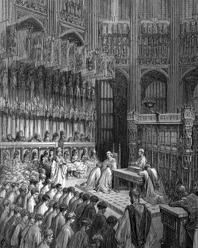 Abadía de Westminster - Confirmación de los chicos de Westminster de Gustave Dore