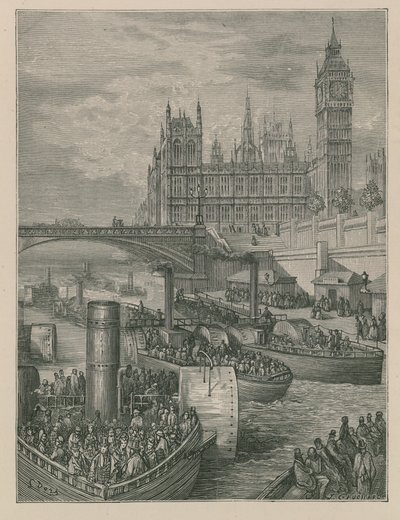 Escaleras de Westminster - Salida de vapores de Gustave Dore