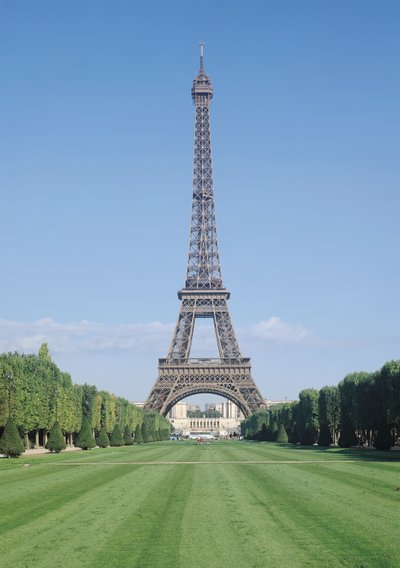 La Torre Eiffel, vista hacia el Palais de Chaillot, construida 1887-89 de Gustave Eiffel