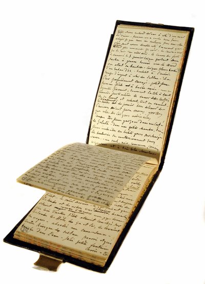 Libro de viajes de Gustave Flaubert (1821-1880), escritor francés, biblioteca histórica de la de Gustave Flaubert