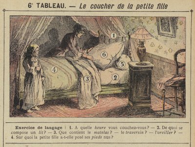 El acostar de la niña de Gustave Fraipont