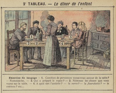 La cena del niño de Gustave Fraipont
