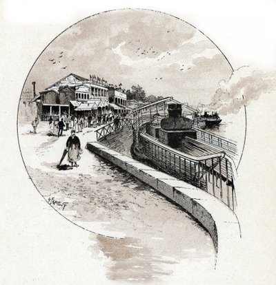 Vista del barrio Point du Jour, Boulogne Billancourt (Vista del barrio Point du Jour, Boulogne-Billancourt) Dibujo de Gustave Fraipont (1849-1923) desde Saint-Juirs de Gustave Fraipont