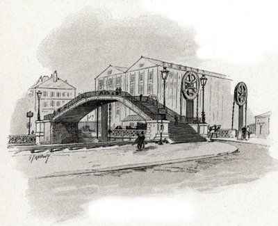 Vista del puente levadizo de la rue de Crimee, Bassin de l