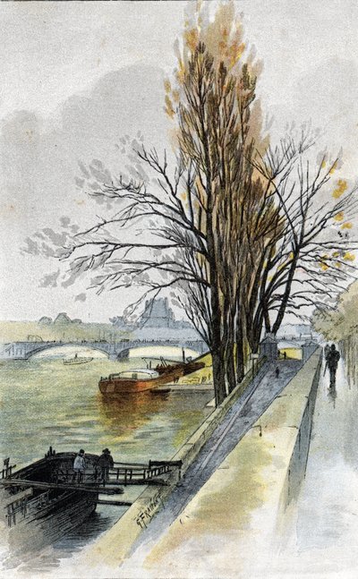 Vista del puente solferino desde el Quai d