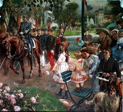 El Desfile hacia la Exposición en Roubaix, 1907 (mural) de Gustave Grau