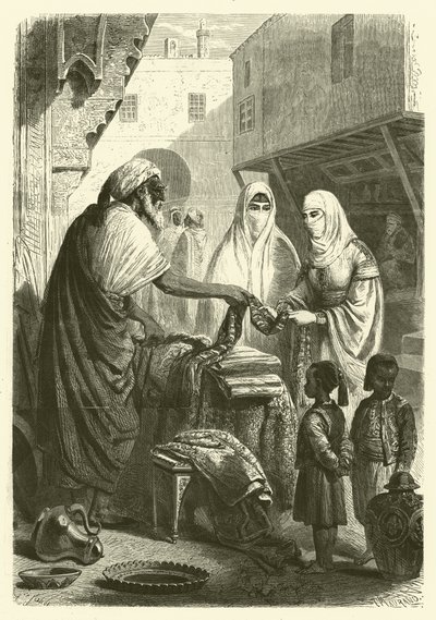 Bazar en Mogador, Marruecos de Gustave Janet