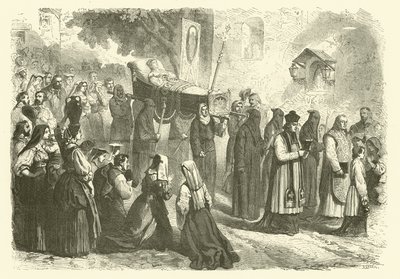Procesión fúnebre de una niña, Sparanise, Italia de Gustave Janet