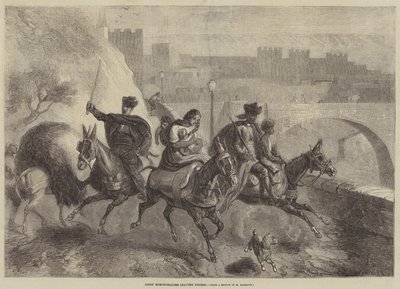 Gitanos comerciantes de caballos saliendo de Toledo de Gustave Janet