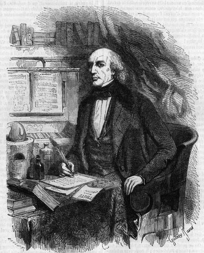 Retrato de Mathieu Jose Bonaventure Orfila (1787-1853), médico y químico francés. Grabado por Gustave Janet de Gustave Janet