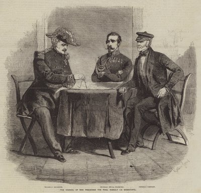 El consejo de guerra antes del asalto final a Sebastopol de Gustave Janet