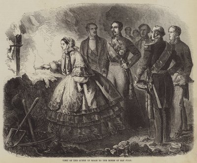 Visita de la Reina de España a las minas de San Juan de Gustave Janet
