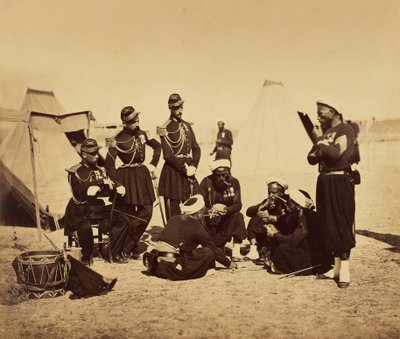 Camp de Châlons: Zuavos de la Guardia en el vivac de Gustave Le Gray