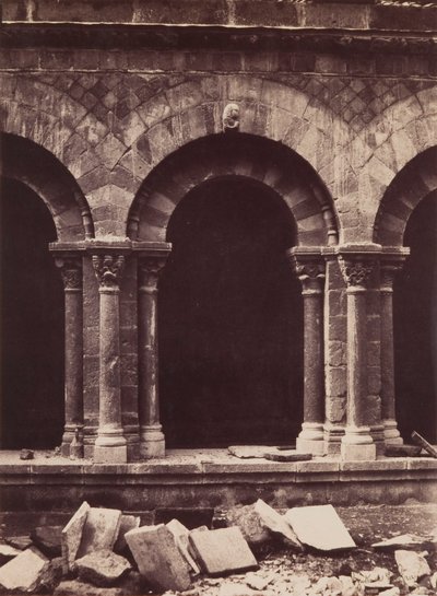 Catedral de Notre-Dame, Detalle de la arcada del claustro, Le Puy de Gustave Le Gray