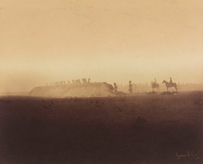 Maniobras de caballería, Camp de Châlons, 1857 (foto) de Gustave Le Gray