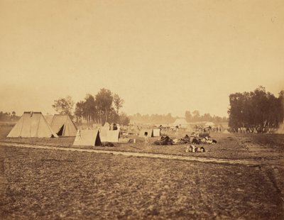[Tiendas de campaña y equipo militar, Camp de Chalons] de Gustave Le Gray