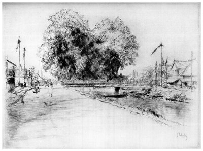 Canal en Troyes, c. 1880-1930, 1924 de Gustave Leheutre