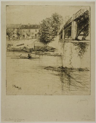 El puente en Gournay, desde el lado de Gustave Leheutre