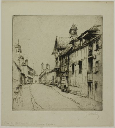 La pequeña calle del claustro, Troyes de Gustave Leheutre