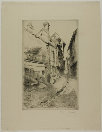 La calle de la escuela, Troyes de Gustave Leheutre