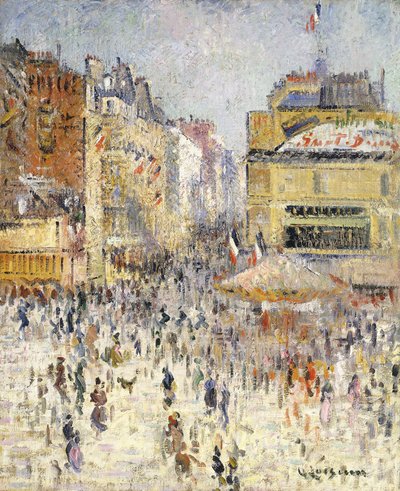 Día de la Bastilla en Rue de Clignancourt, París de Gustave Loiseau