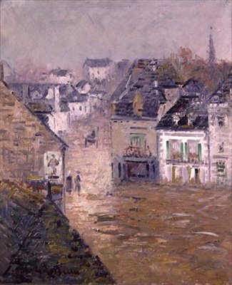 Lluvia fina, Pont Aven, c.1922 de Gustave Loiseau