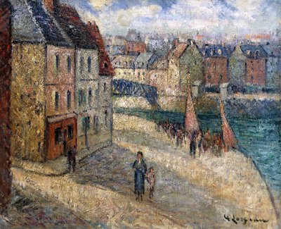 Quai a Dieppe de Gustave Loiseau