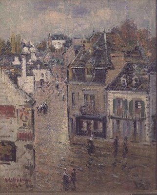 Calle en Pont Aven después de la lluvia de Gustave Loiseau
