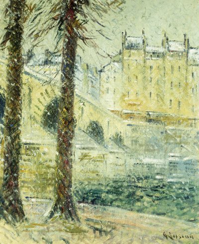 El Pont Marie en la nieve, c.1926 de Gustave Loiseau