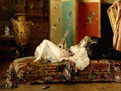 Una odalisca reclinada de Gustave Léonard de Jonghe