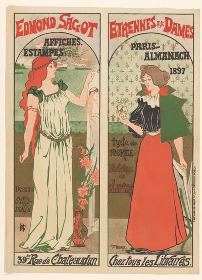 Ficha de Edmond Sagot
Edmond Sagot etrennes aux dames (título en el objeto) de Gustave Marie