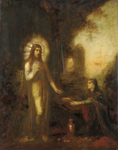 Cristo y María Magdalena (Noli Me Tangere) c.1889 de Gustave Moreau