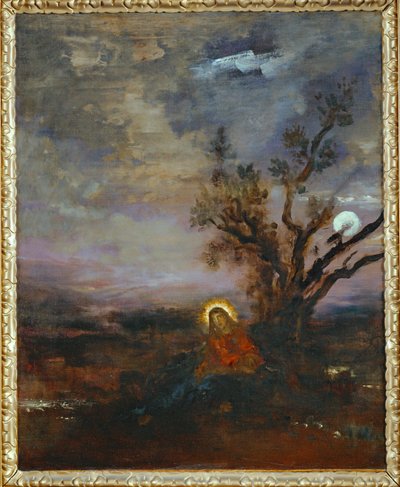Cristo en el Monte de los Olivos (pintura sobre lienzo) de Gustave Moreau