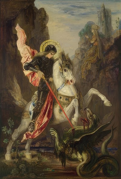 San Jorge y el dragón. 1889-90 de Gustave Moreau
