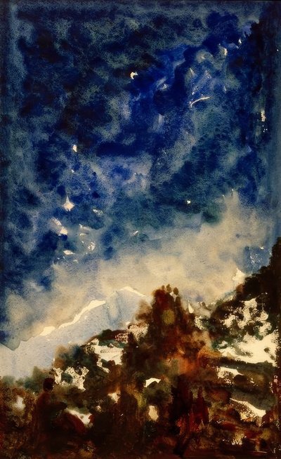 Estudio de paisaje de Gustave Moreau