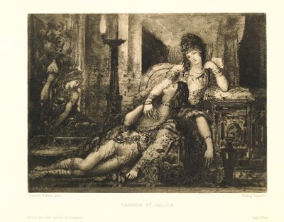 Francia, París, Sansón y Dalila de Gustave Moreau (1826-1898), heliografía de Gustave Moreau