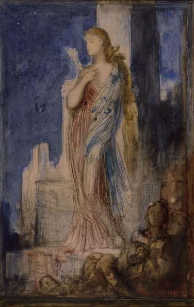 Helena en las murallas de Troya de Gustave Moreau