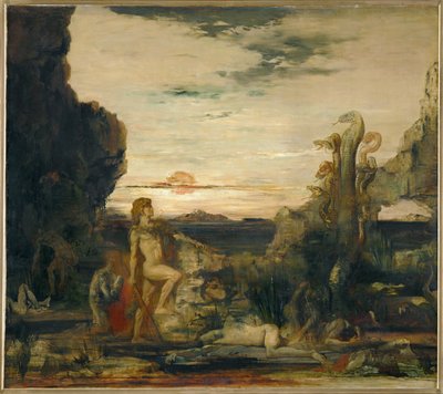 Hércules y la hidra de Lernae (pintura sobre lienzo) de Gustave Moreau