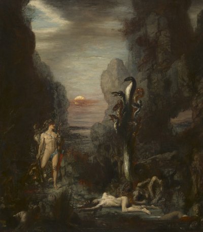 Hércules y la Hidra de Lerna, 1875-76 de Gustave Moreau