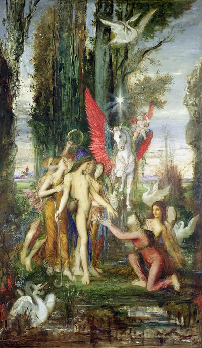 Hesíodo (c.700 a.C.) y las Musas de Gustave Moreau