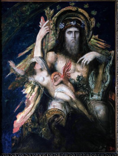 Júpiter (Zeus) y Semele (fulminada) por Gustave Moreau de Gustave Moreau