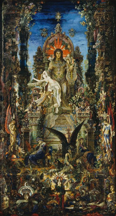 Júpiter y Semele, 1894-95 de Gustave Moreau