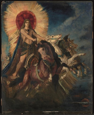 El carro de Apolo o Febo-Apolo (óleo sobre tabla) de Gustave Moreau
