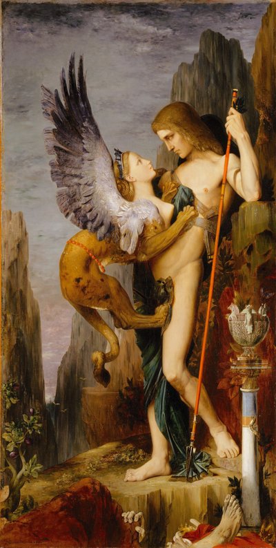 Edipo y la esfinge de Gustave Moreau