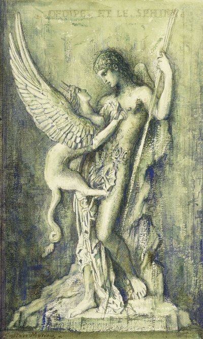 Edipo y la Esfinge de Gustave Moreau